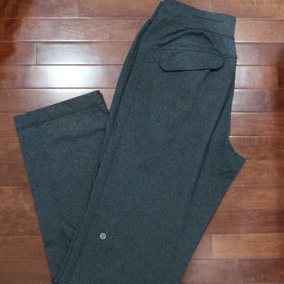 Lululemon Kung Fu Pant Sz M x 34” Heathered Black Grey Casual Lounge Travel - Picture 4 of 9